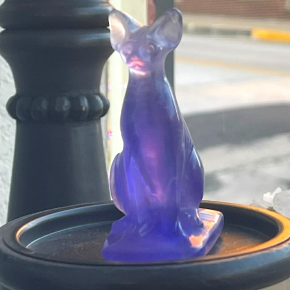 Purple Fluorite Naked Cat